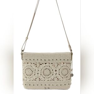 The Sak Light Tan Crochet Shoulder Bag